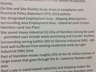 Placard Outlining the Zoning Position of  Port Fuels & Materials Services, Inc