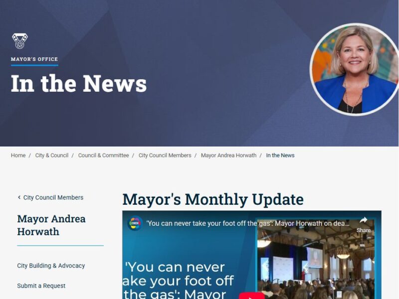 Joey’s Notepad: Mayor Andrea Horwath’s Webpage Refresh