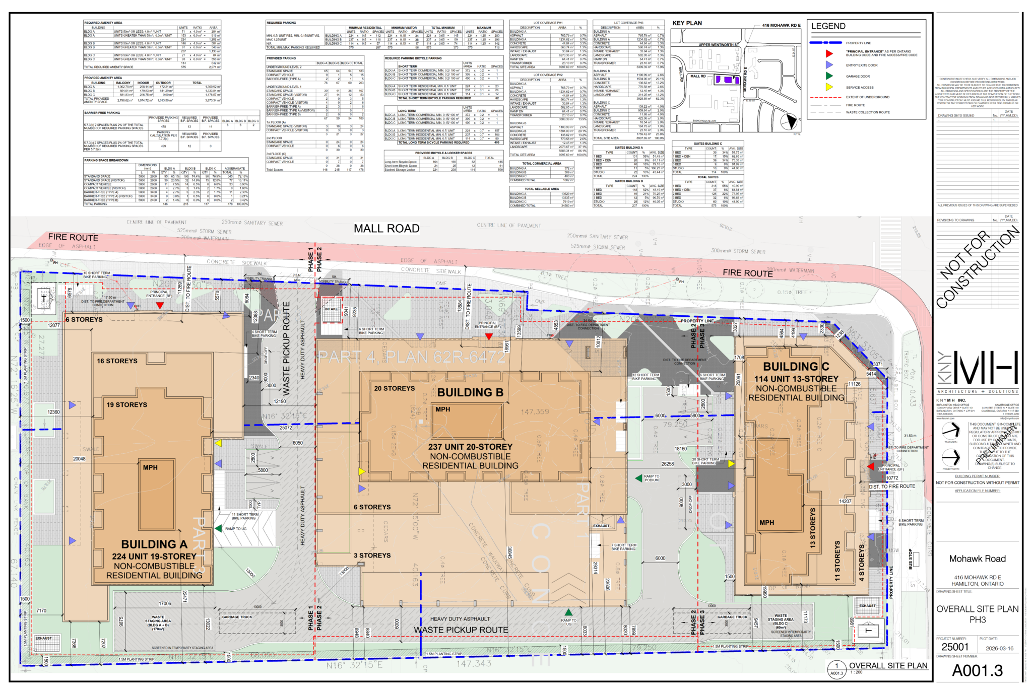 Three Mid-Rise Buildings Proposed for 416 Mohawk Road East at Mall Road ...